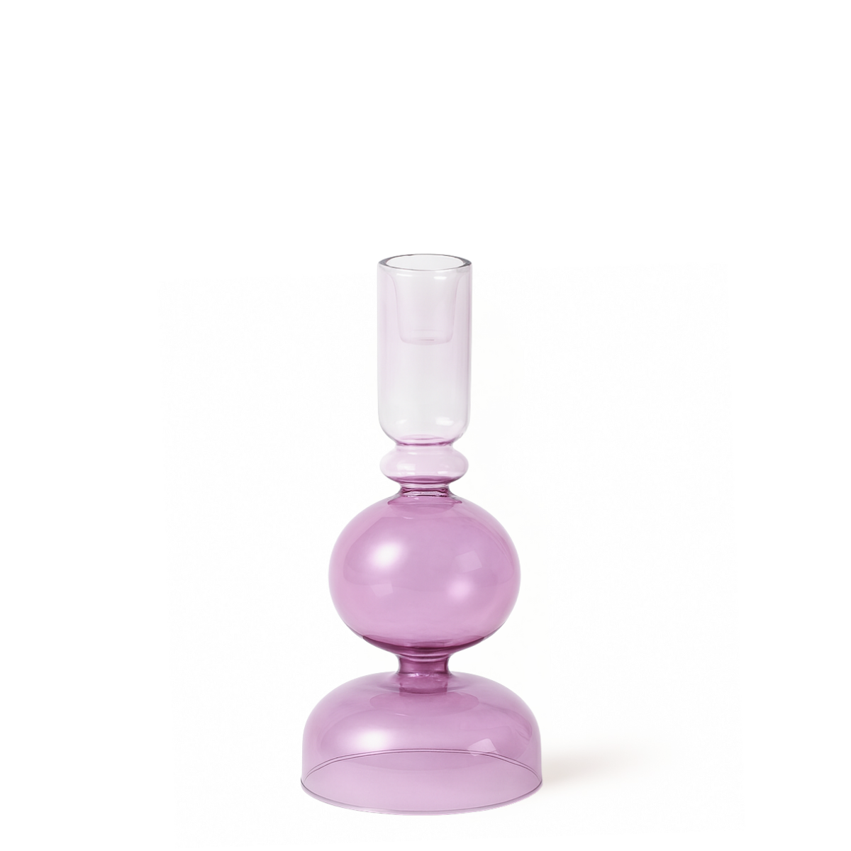 Sia Home Bougeoirs Sunrise 25cm bougeoir verre mauve