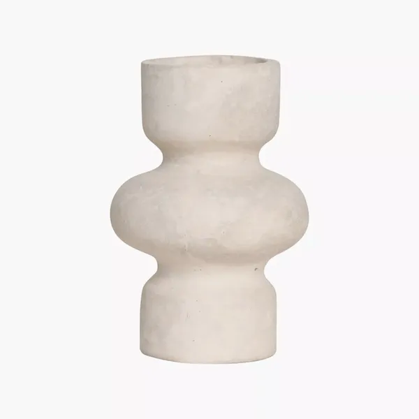 Flowrette Balesar vase papier mâché beige 15x15x24 cm