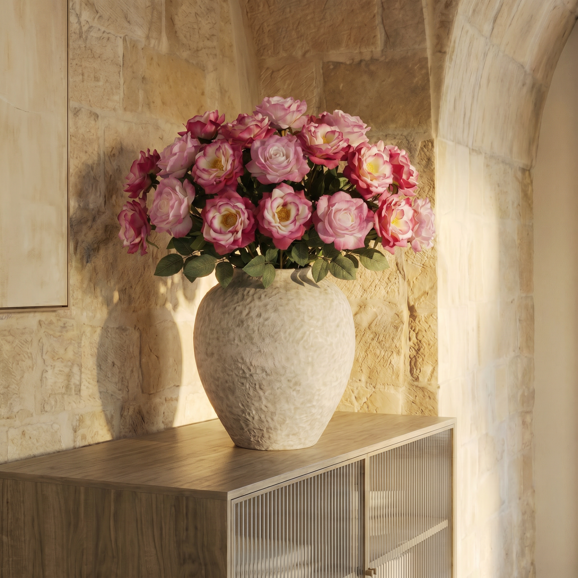 Sia Home Sophie bouquet artificiel 24 tiges rose