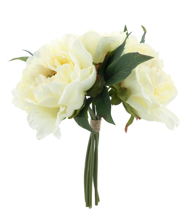 Feuillazur Rungis Bouquet pivoine artificielle rose clair 28cm