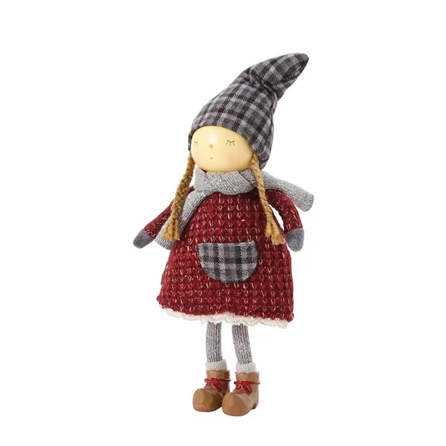 Sia Home Olaf figurine Noël fillette debout rouge gris 33cm