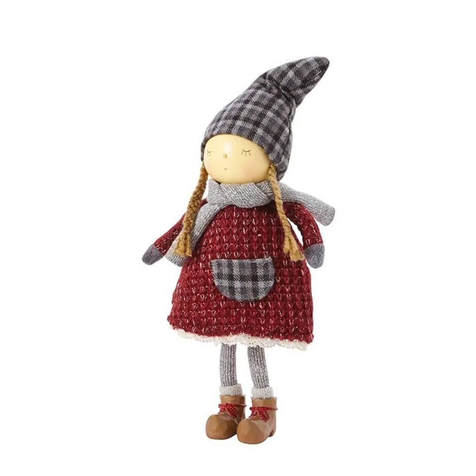 Sia Home Olaf figurine Noël fillette debout rouge gris 33cm