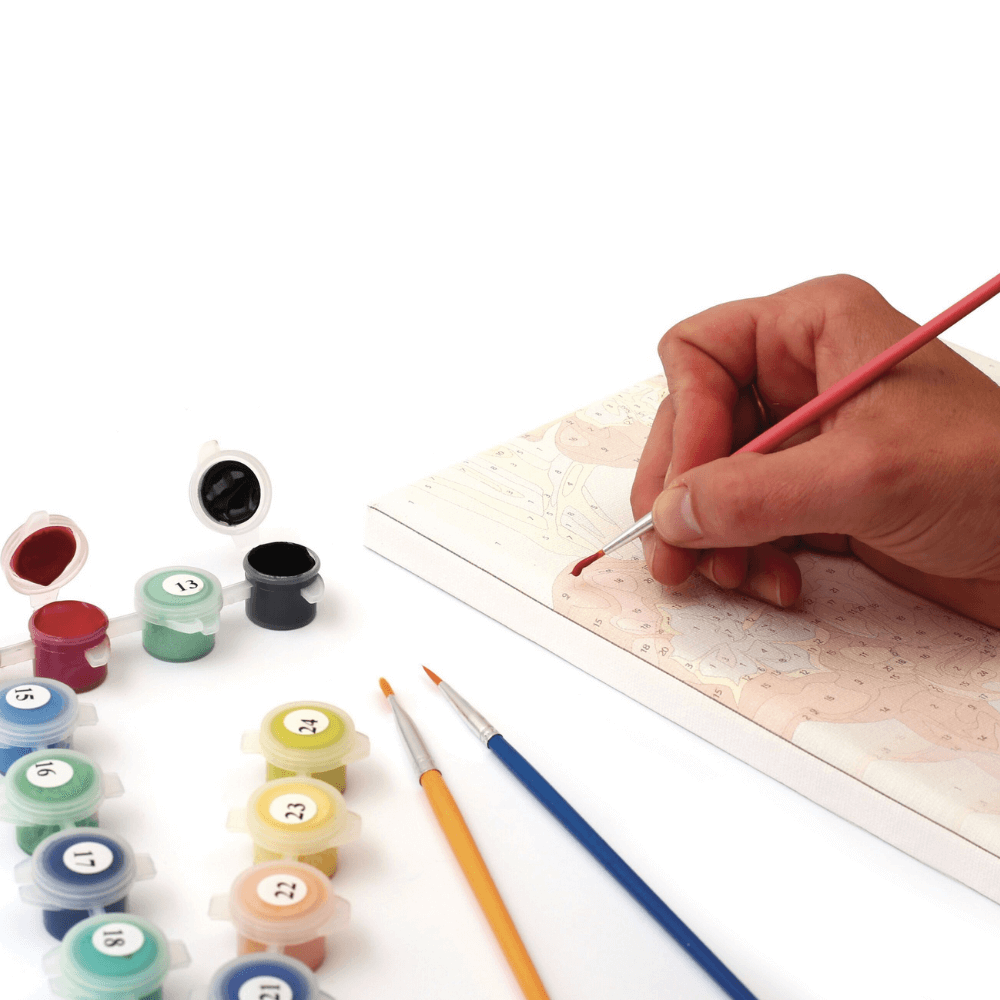 Flowrette Kit peinture par numéro bouquet coloré tableau