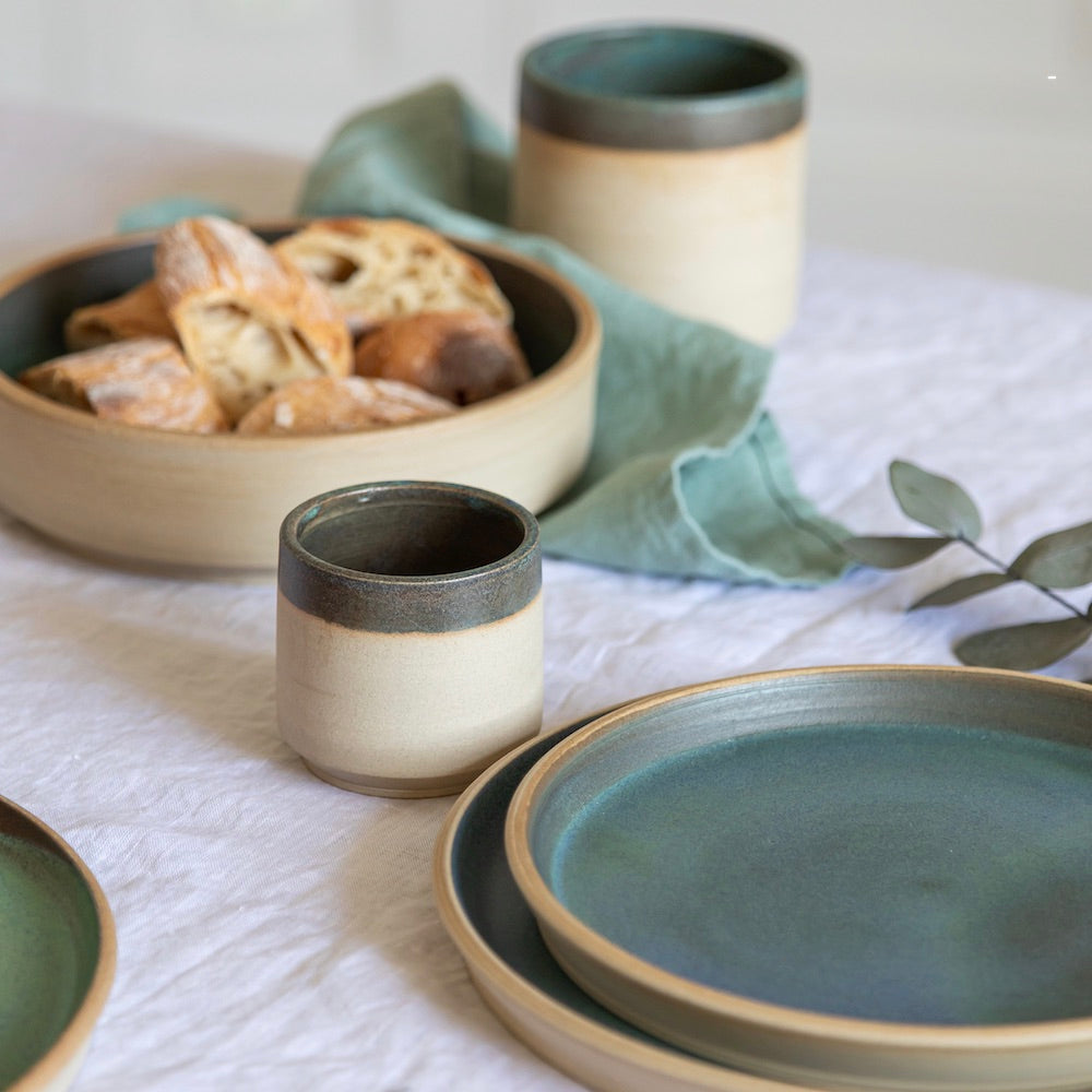 Flowrette Calista assiette dessert céramique 22cm x1 vert