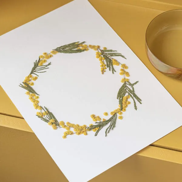 Flowrette Herbier La Ronde du Mimosa A4 jaune
