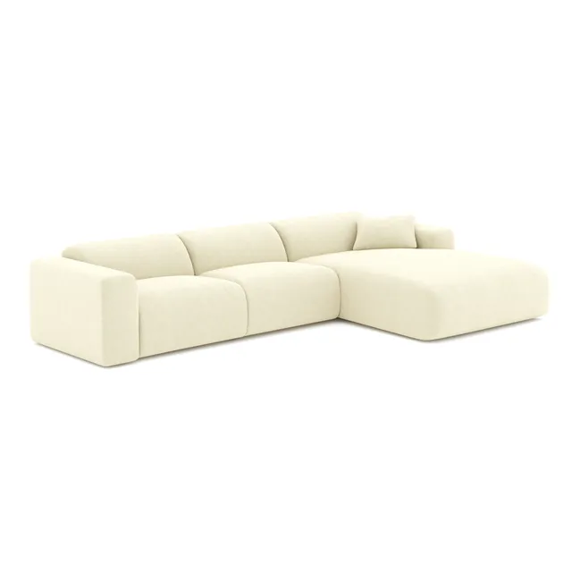 Sia Home Canapés Myra canapé angle droit crème 5 places