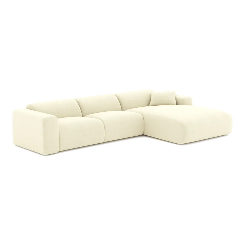 Sia Home Canapés Myra canapé angle droit crème 5 places