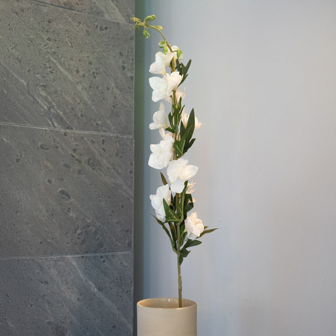 Flowrette Delphinium feuillu fleur artificielle x1 durable