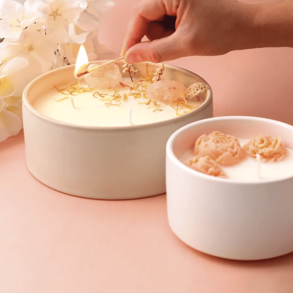 Flowrette Loisirs créatifs coffret DIY bougie harmonie vanille