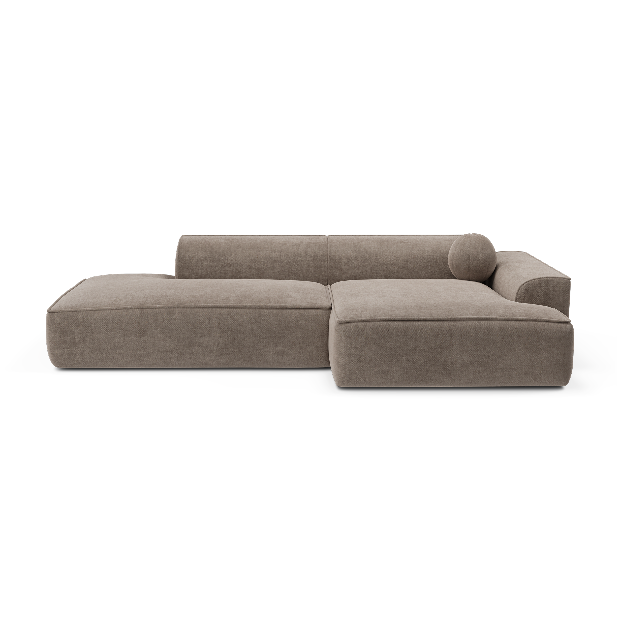 Sia Ania canapé angle droit 260 cm bleu paon