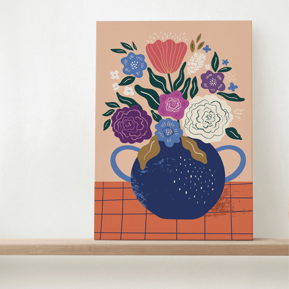 Flowrette Kit peinture par numéro bouquet coloré tableau