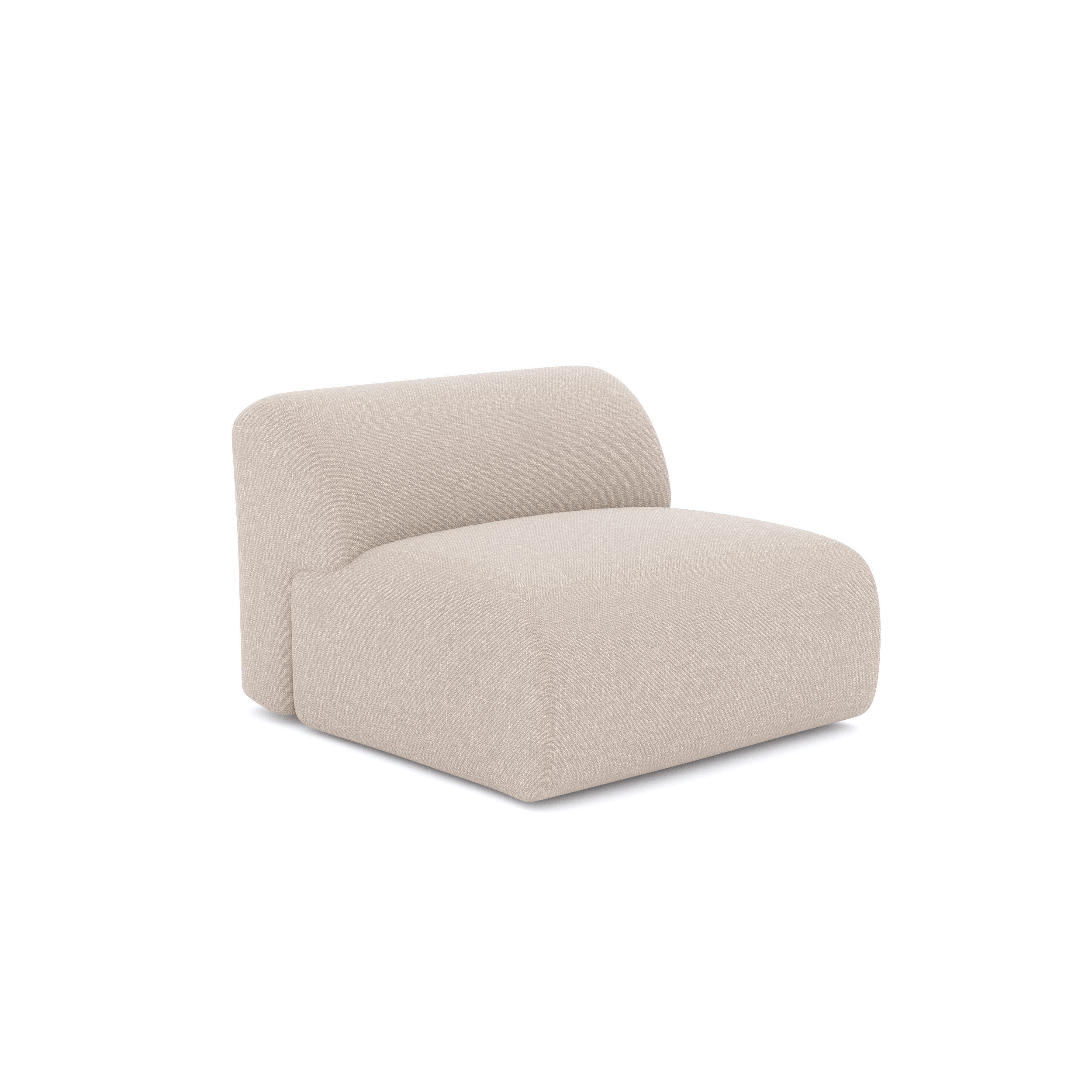 Sia Home Myra Sans Accoudoirs fauteuil beige assise arrondie