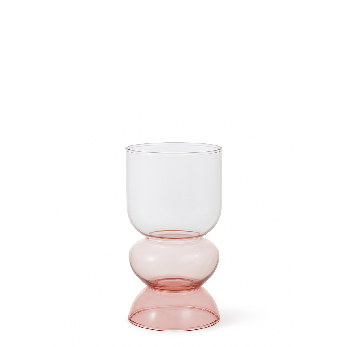 Sia Home Sunrise vase verre rose pâle 20 cm soliflore