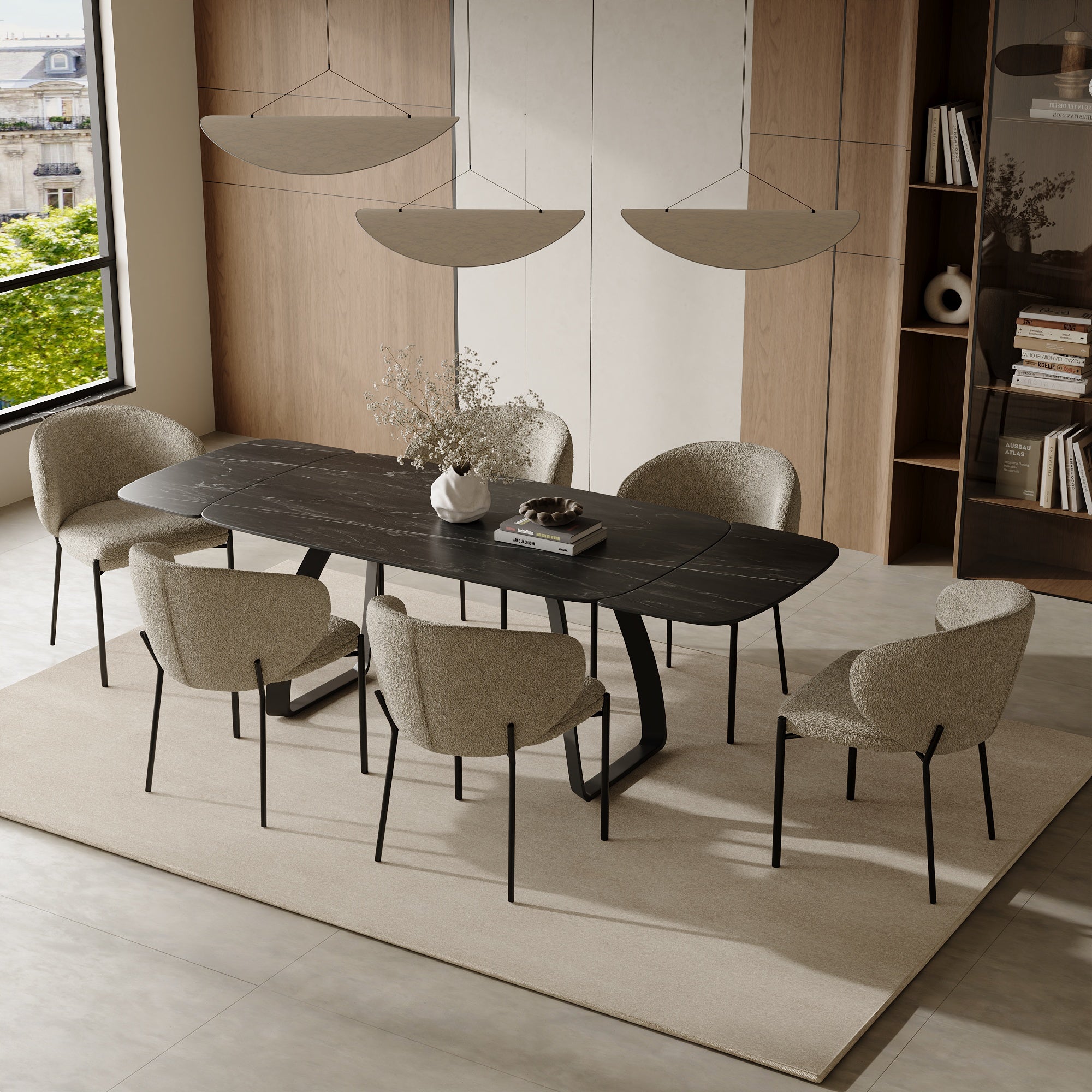 Sia Home Dahlia table à manger extensible design