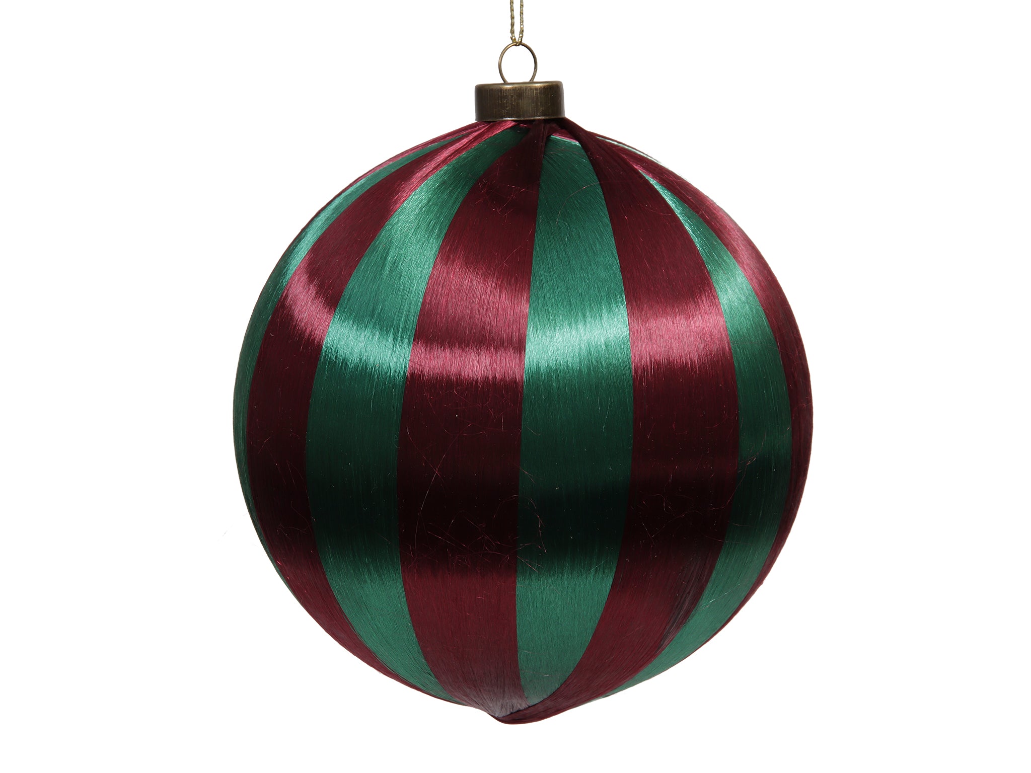 Feuillazur Rungis Boule satin boule Noël vert bordeaux 8cm