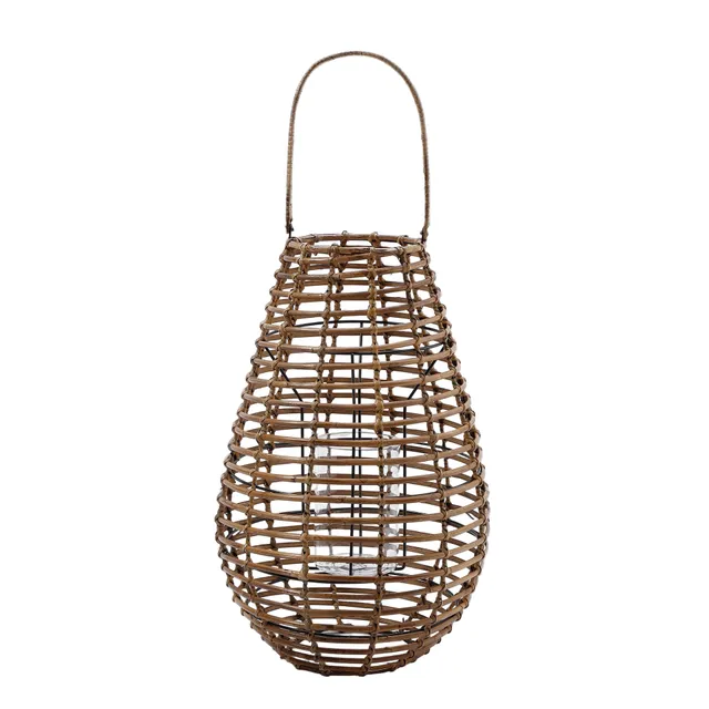 Sia Home Replay lanterne bois clair 73 cm rotin