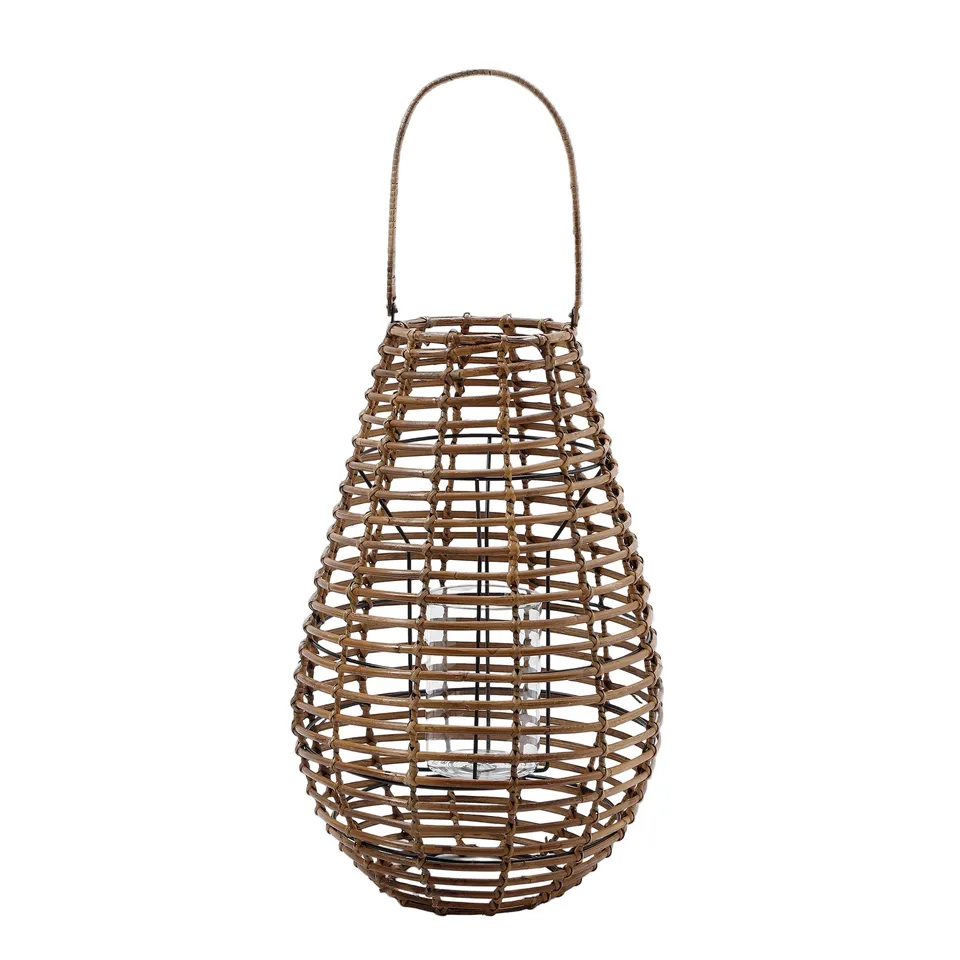 Sia Home Replay lanterne bois clair 73 cm rotin