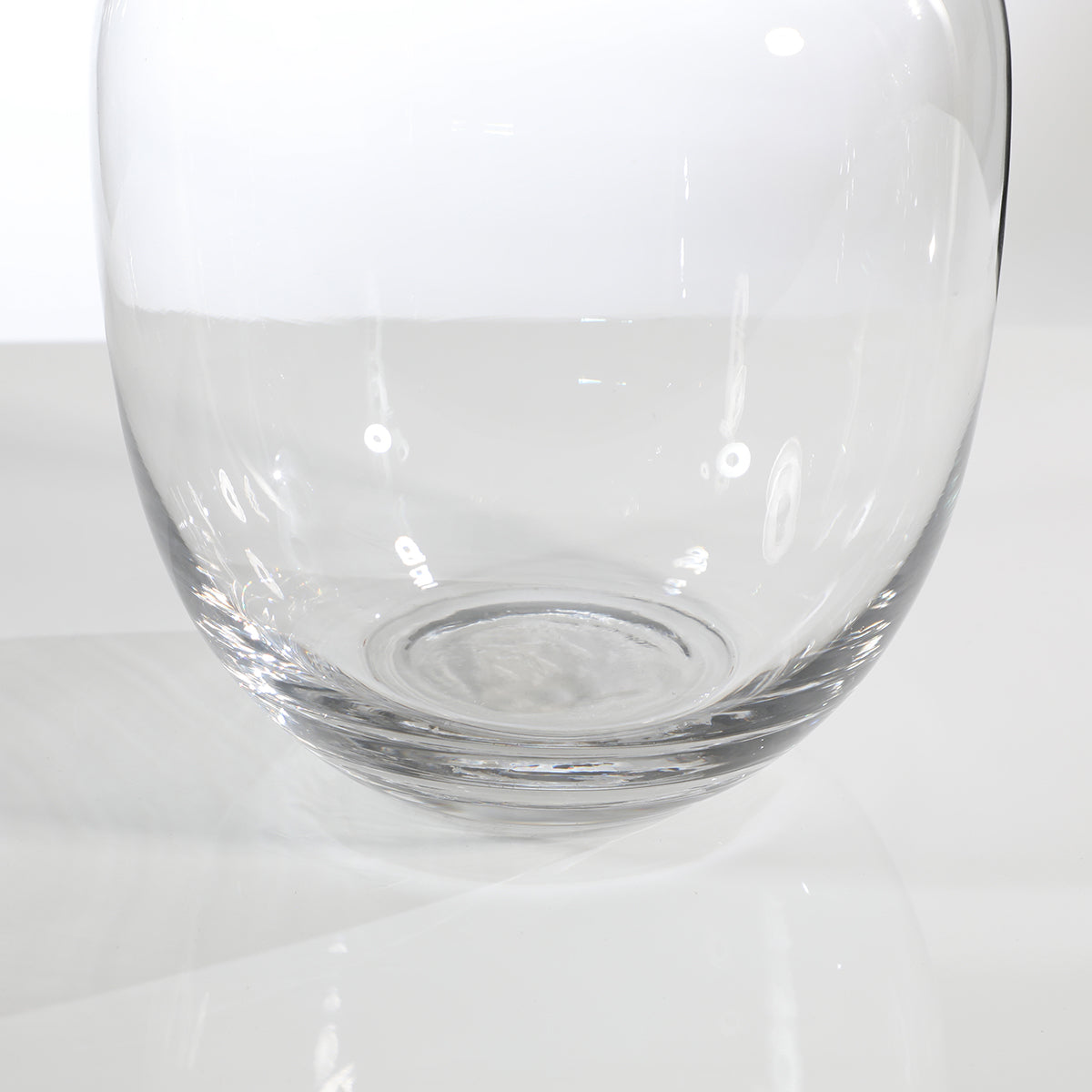Sia Home Vase transparent arrondi col large verre 25 cm