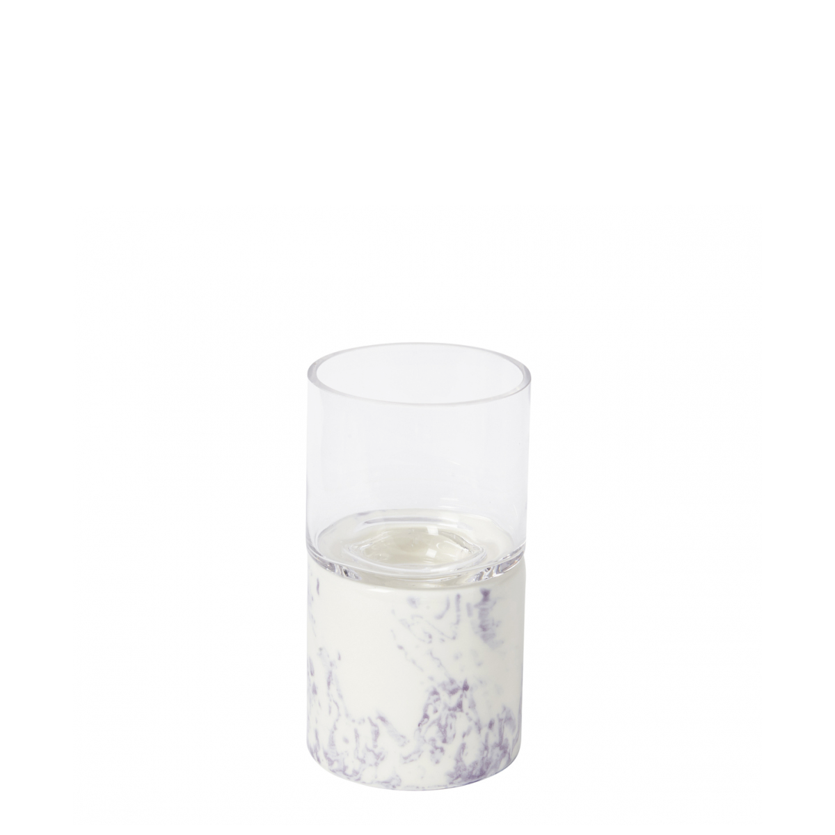 Sia Home Porte-bougie effet marbre bougeoir blanc 18,5 cm
