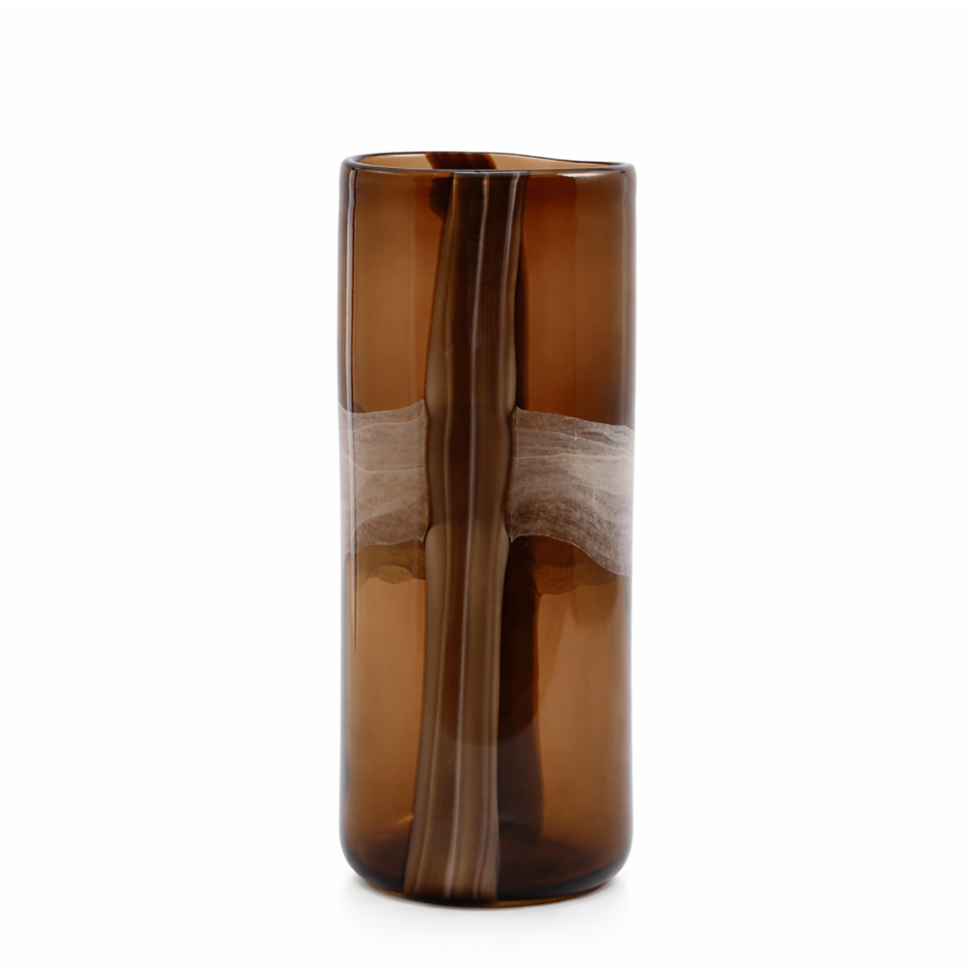 Sia Home Linéa 40 cm vase verre soufflé marron