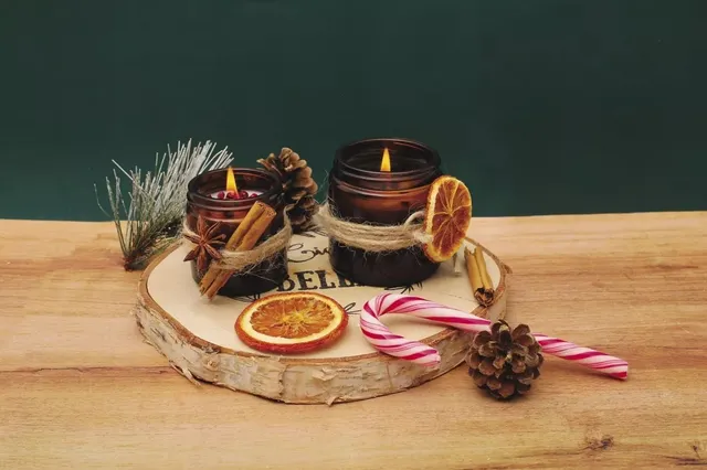 Flowrette Kit DIY Bougies cannelle pots ambrés fait main