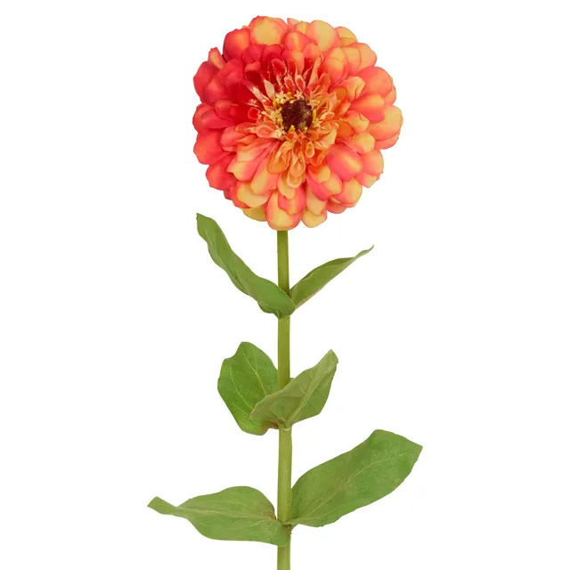 Sia Home Tiges Zinnia tige fleur artificielle orange 68 cm