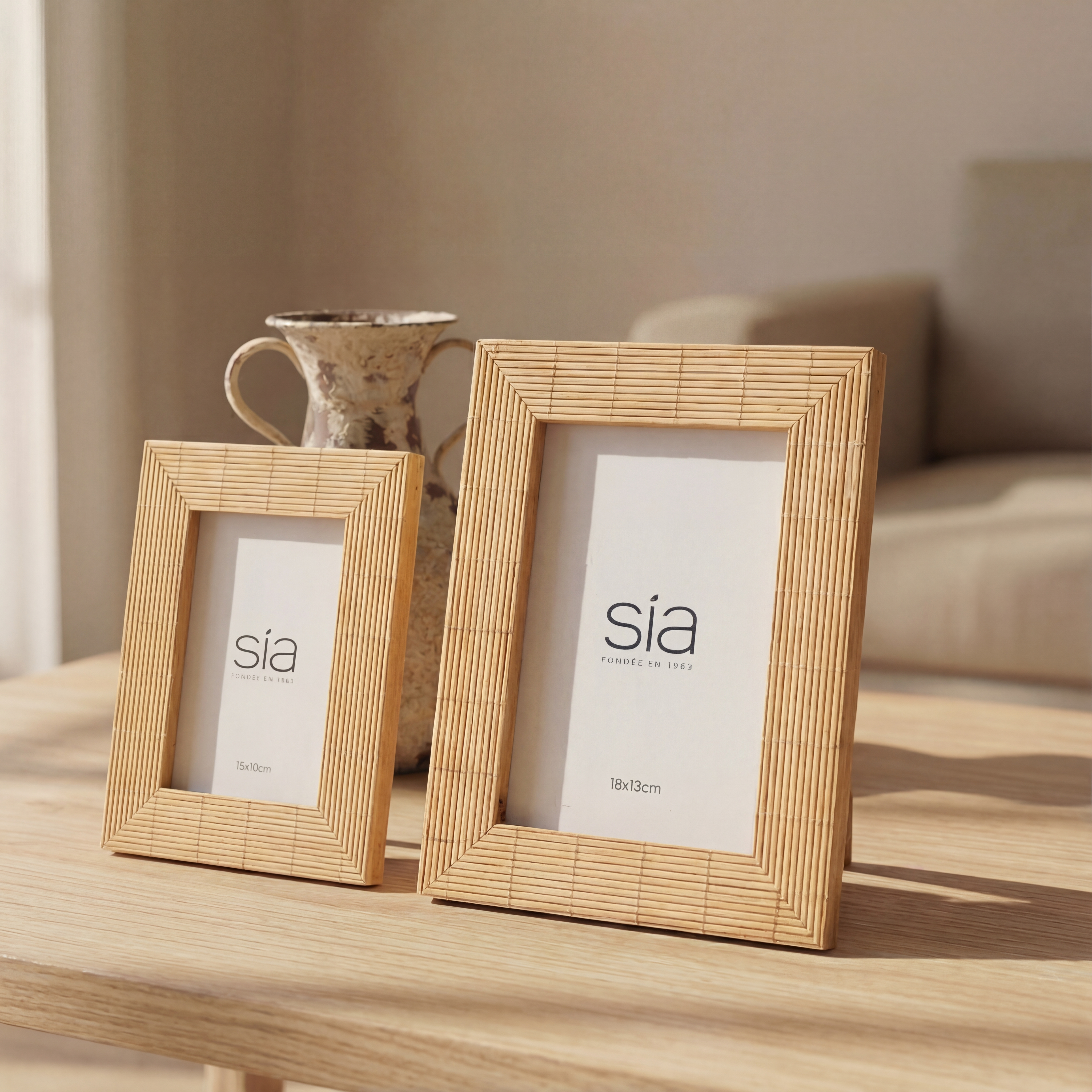 Sia Home Bali Cadre photo bambou beige 10x15 cm