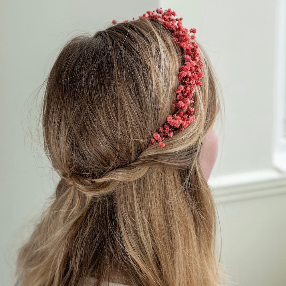 Flowrette Fleurs Papier Couronne Gypsophile Rose Mariage