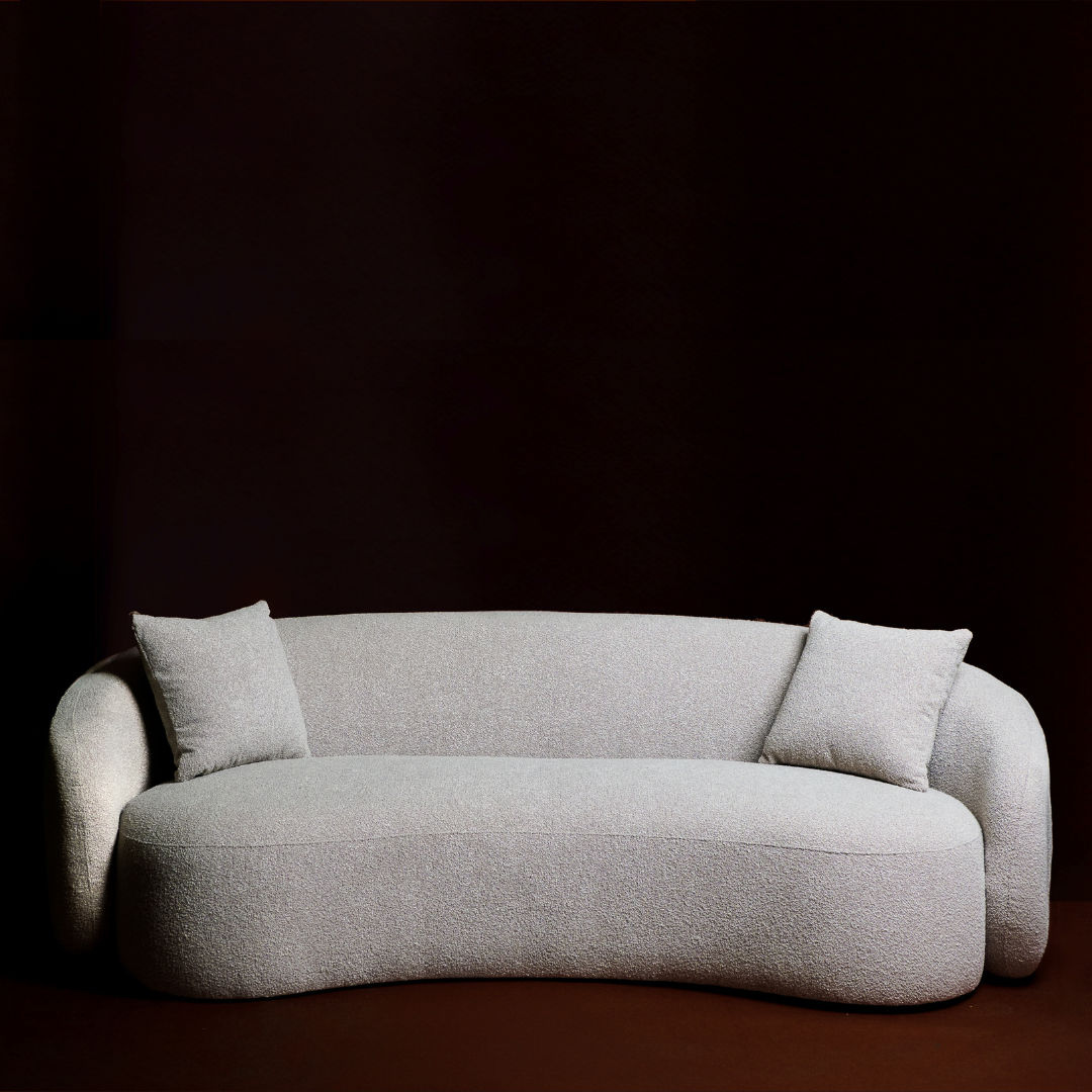 Sia Home Céline canapé droit beige courbes arrondies