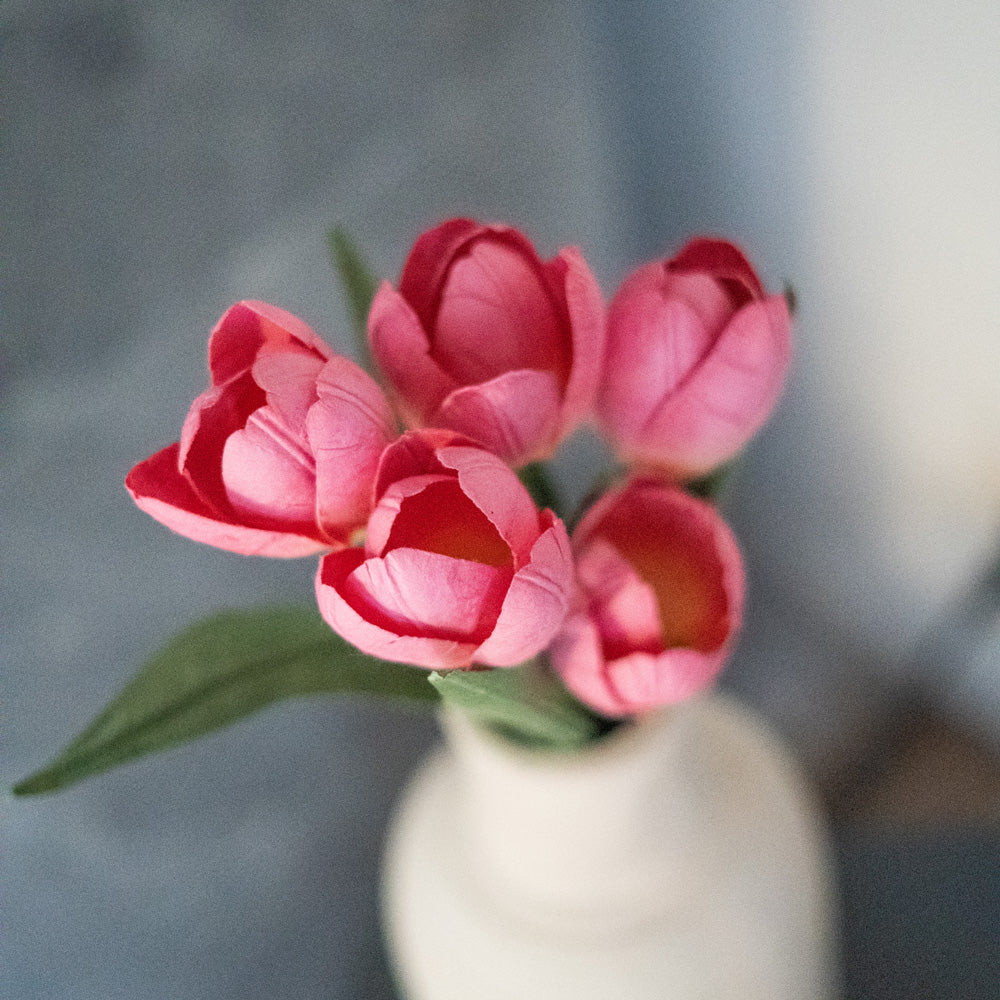 Flowrette mini tulipe papier rose foncé fleur éternelle x1