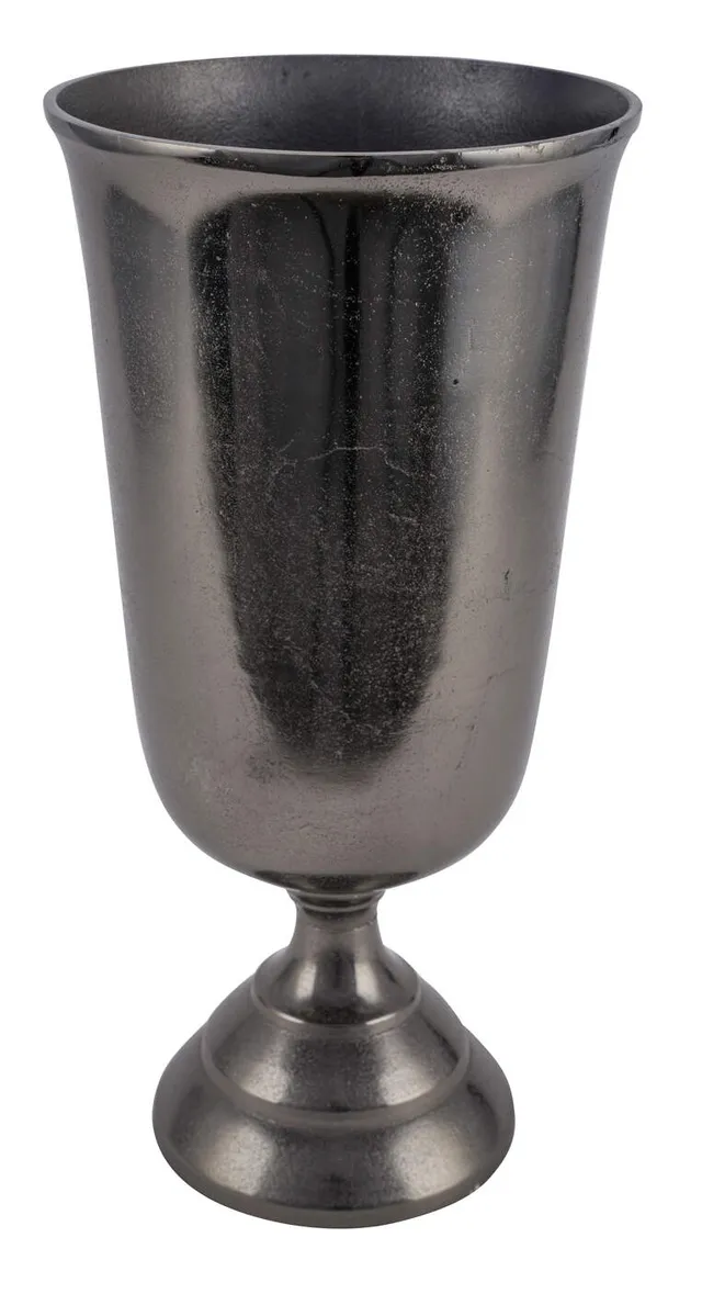 Feuillazur Rungis Coupe noir vase verrerie bronze 16x16x30cm