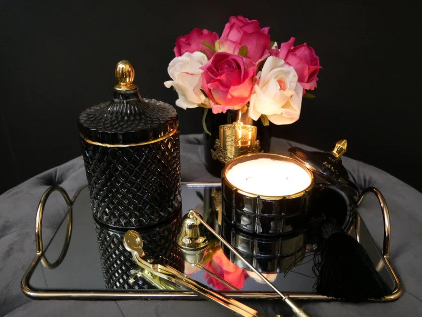 Côte Noire Art Deco GML45004 bougie 200 g noire