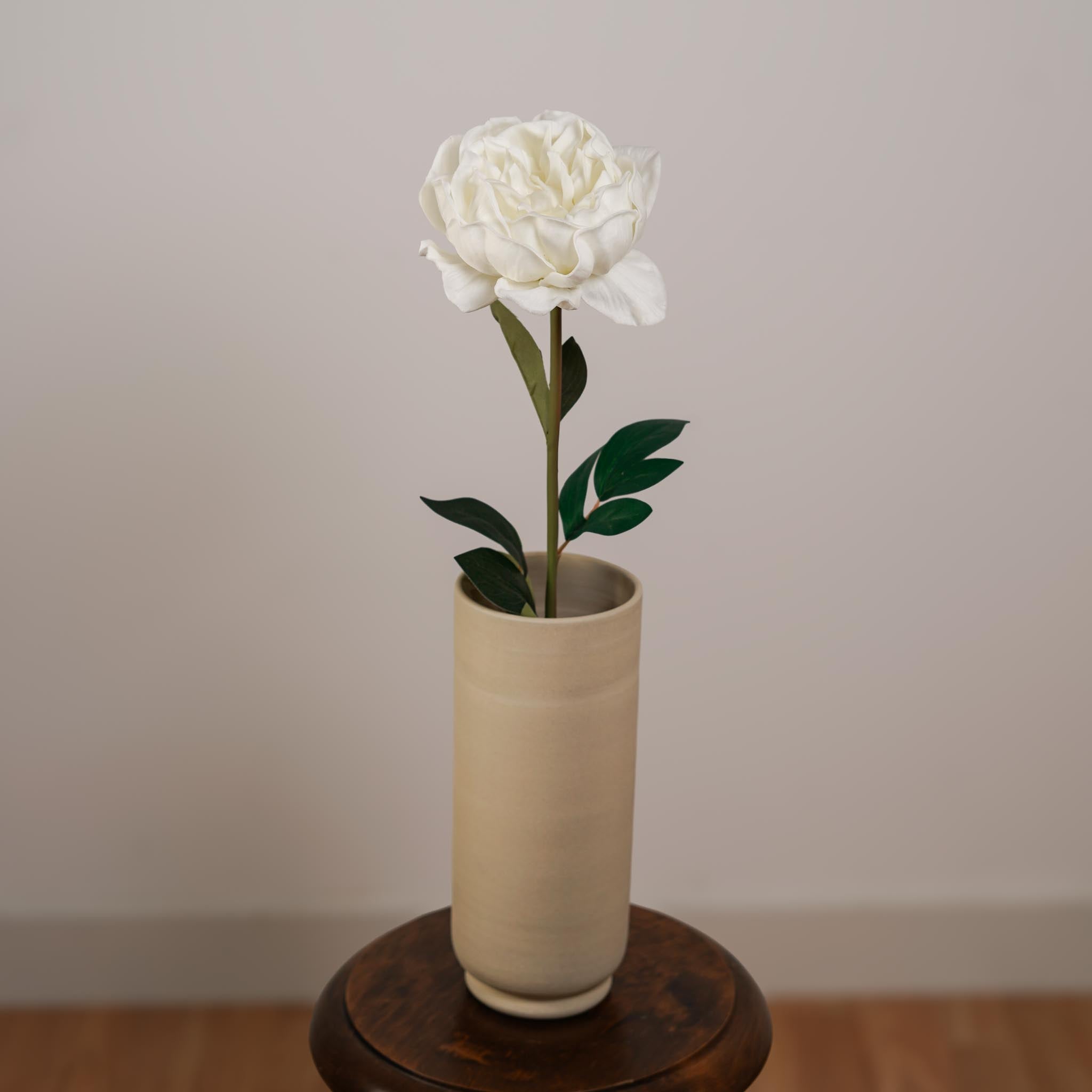 Flowrette Pivoine blanche x1 fleur artificielle Real Touch