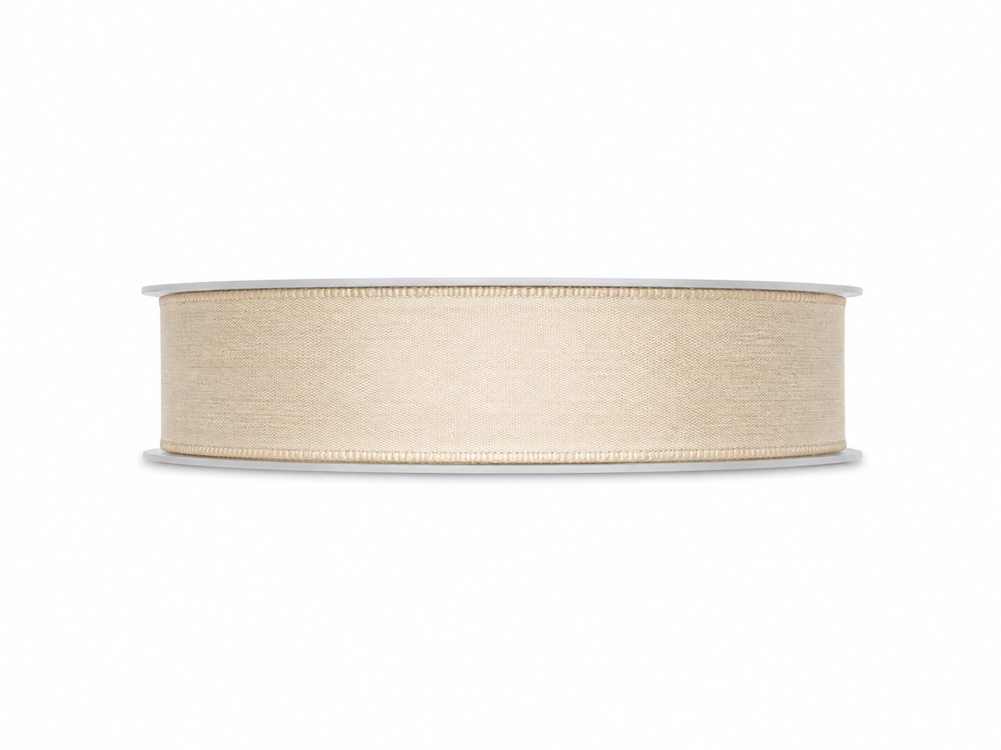 Feuillazur Rungis ruban coton premium beige 25mm x 25m