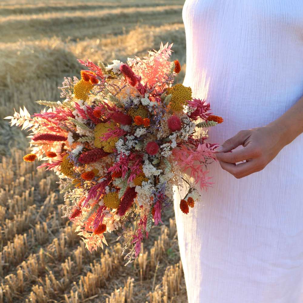 Flowrette Bouquet de la semaine fleurs séchées taille M été