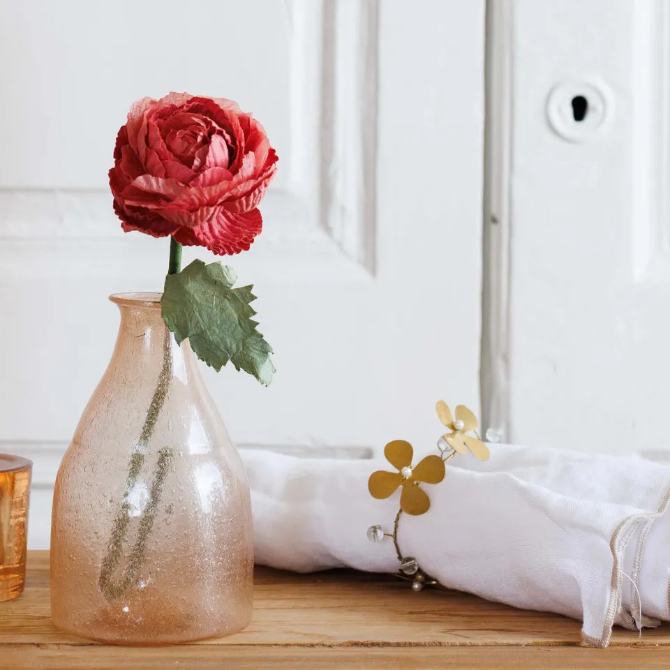 Flowrette Sky vase verre recyclé soliflore transparent