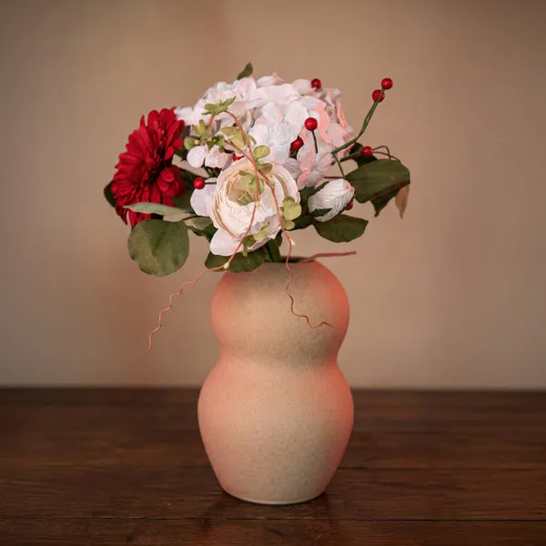 Flowrette Piaf bouquet fleurs papier rouge blanc durable