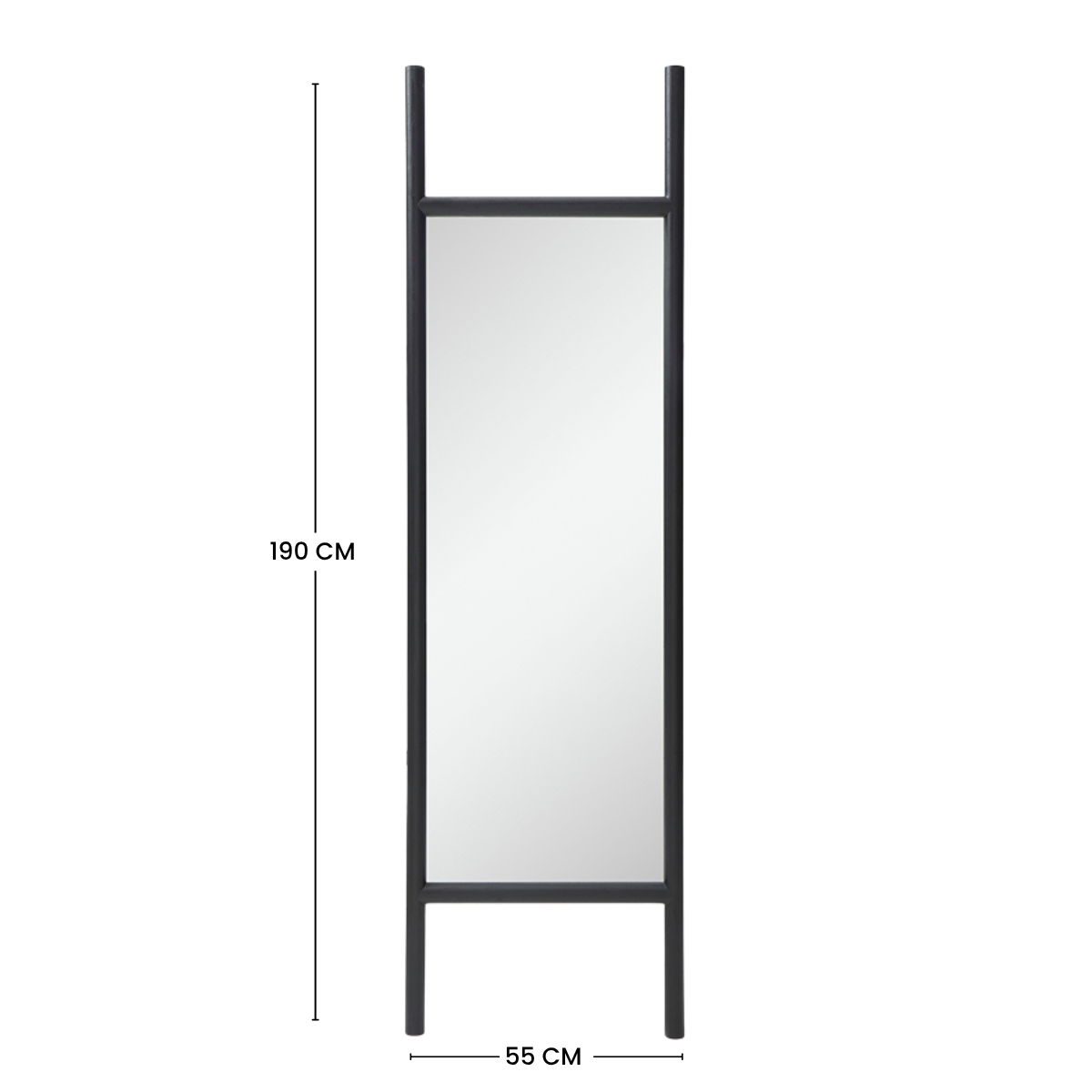 Sia Home Miroirs Nell 55x190 cm miroir chêne clair 190 cm