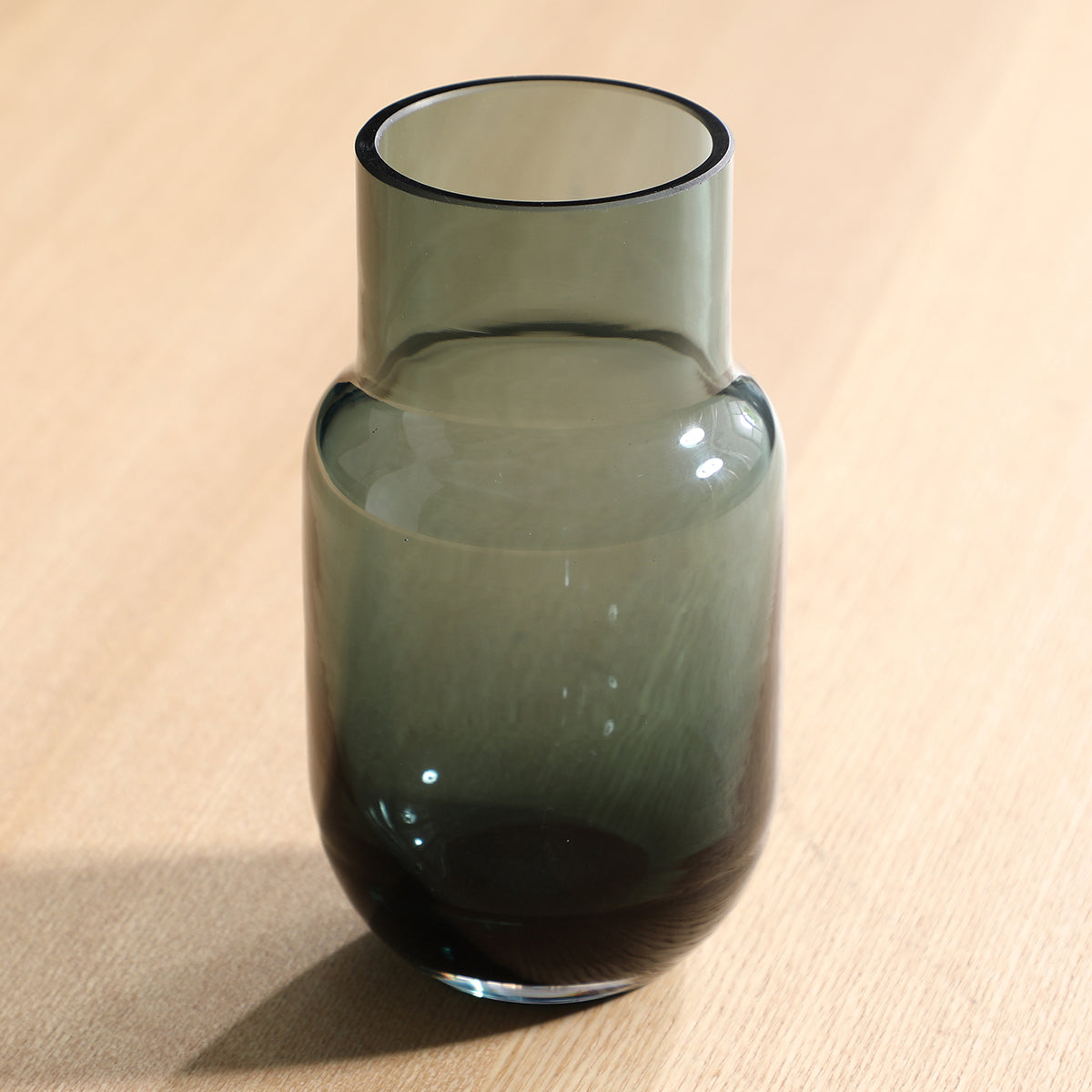 Sia Home Bottle vase vert verre transparent 12 cm soliflore