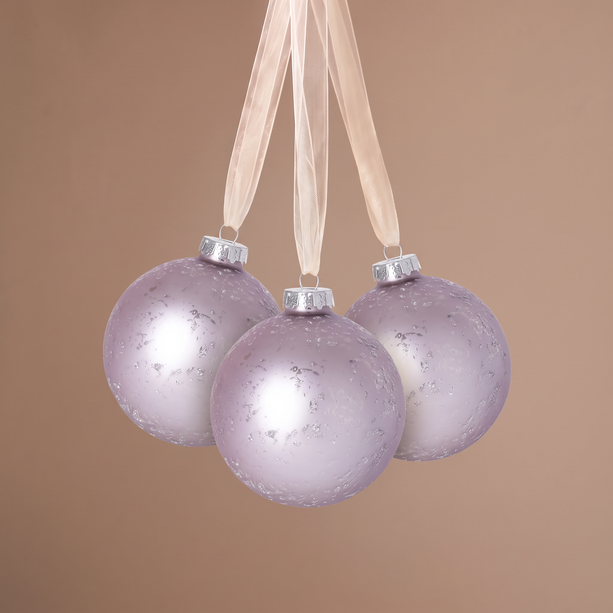 Sia Home Boule de Noël Pailletée et Mat 8 cm boule grise