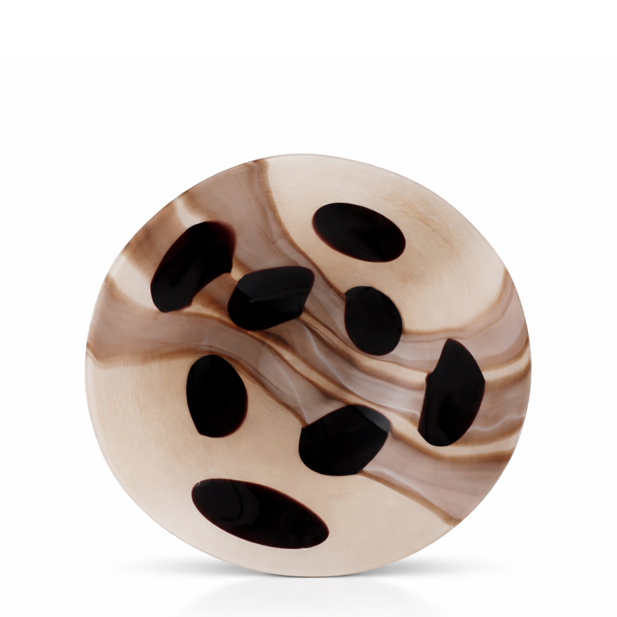 Sia Home Dots coupelle verre soufflé beige 40 cm