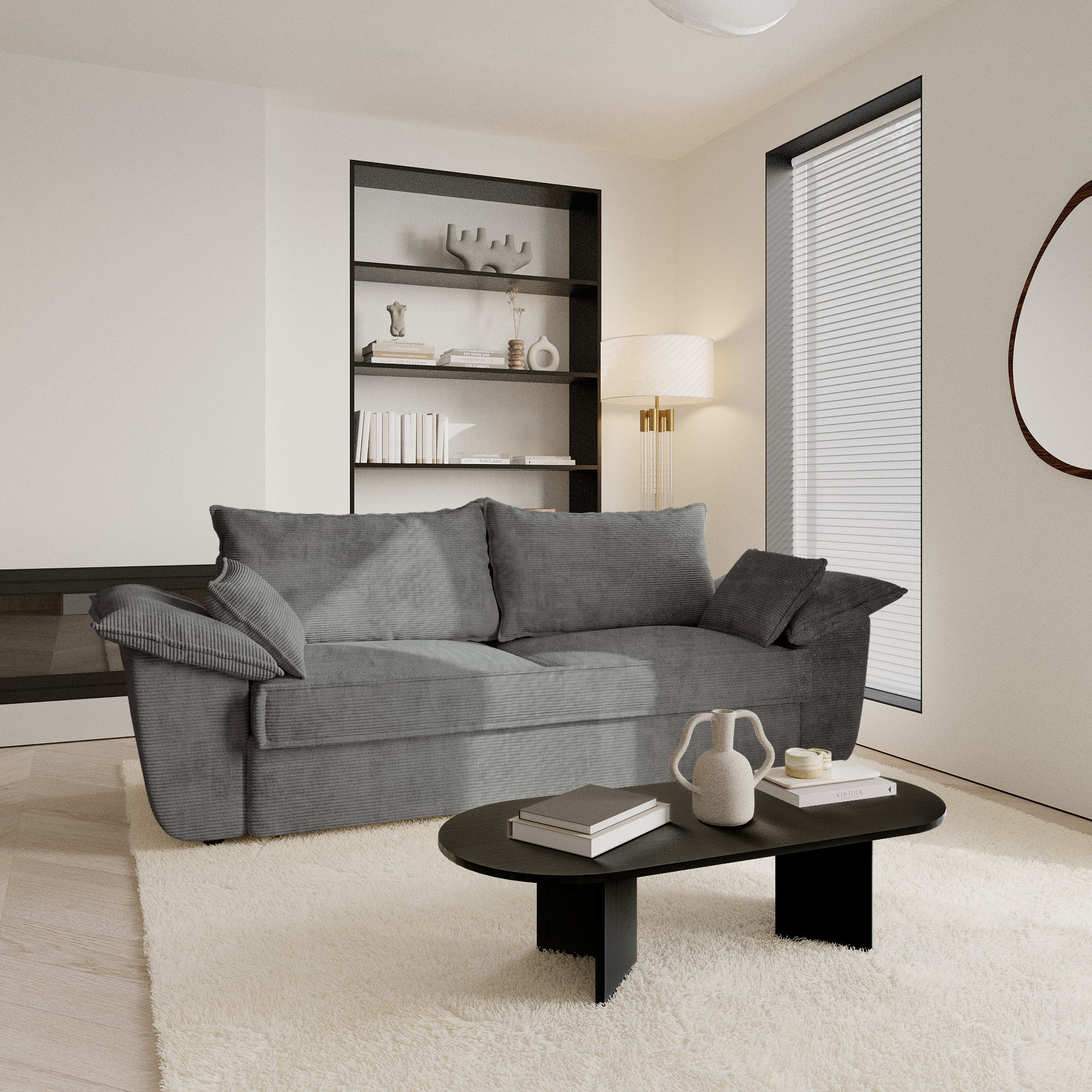 Sia Home Sasha canapé 3 places crème confort enveloppant