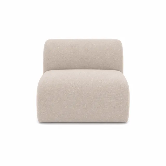 Sia Home Myra Sans Accoudoirs fauteuil beige assise arrondie