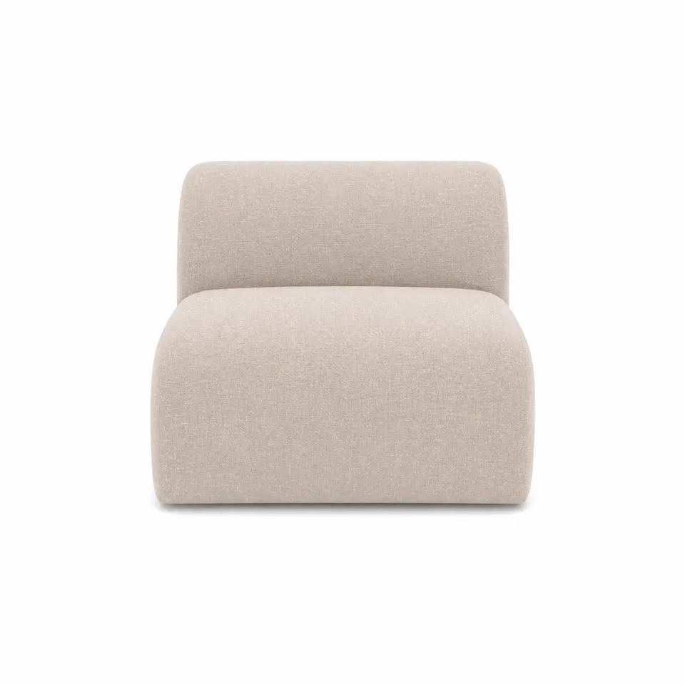Sia Home Myra Sans Accoudoirs fauteuil beige assise arrondie