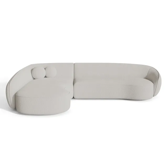 Sia Home Cooper canapé d'angle gauche blanc cassé 290 cm