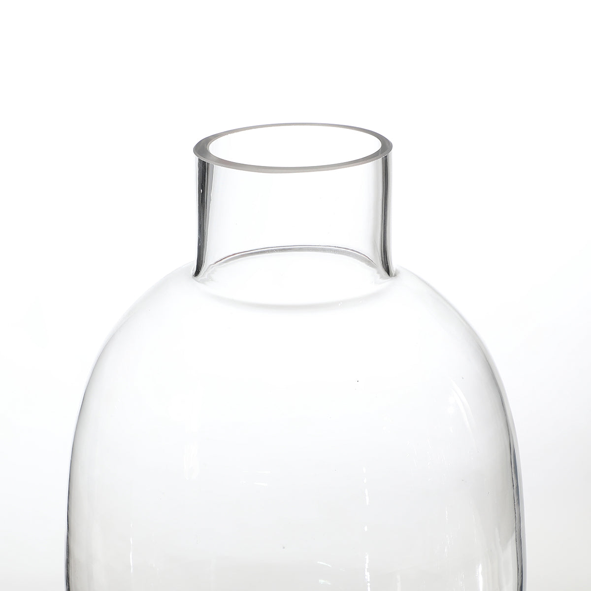 Sia Home Vases Arrondi col étroit vase verre transparent 27 cm