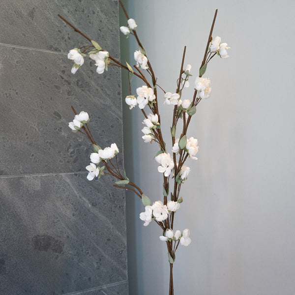 Flowrette Fleurs en papier Branche cerisier blanc durable