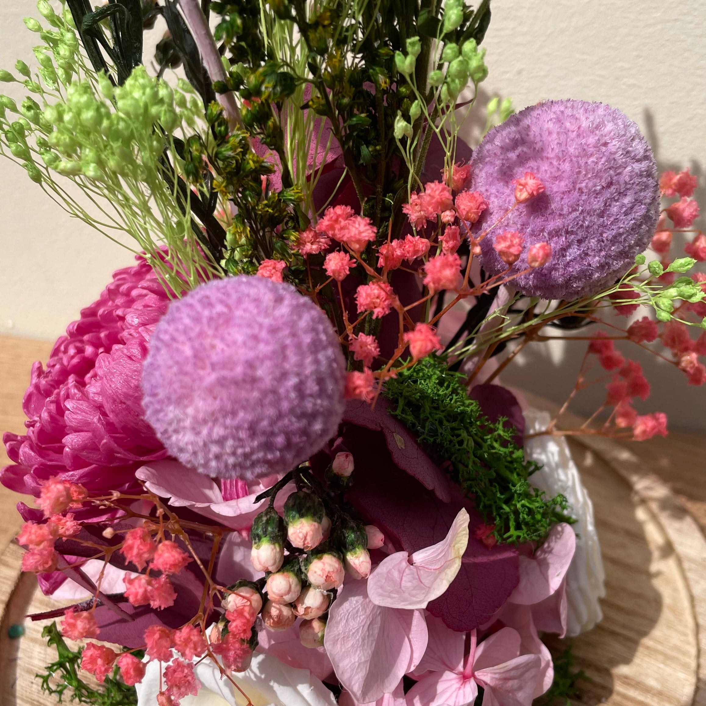 Ateliers Ouchamp Avenue du Maine cloche fleurie rose 24 cm