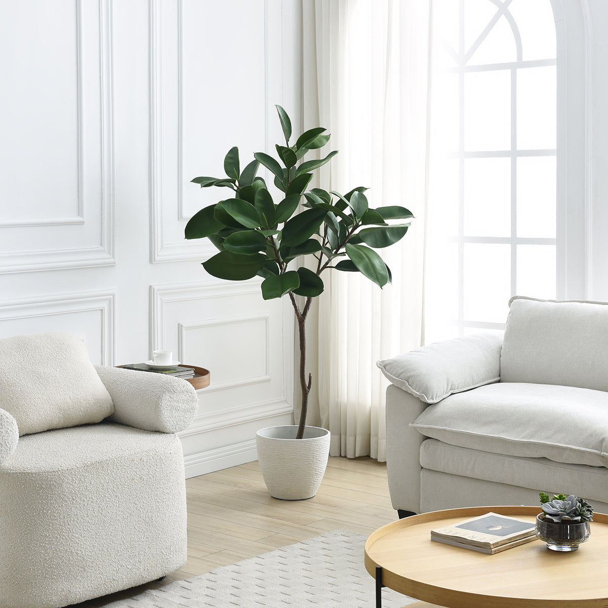 Sia Arbres artificiels Ficus en pot 165 cm vert