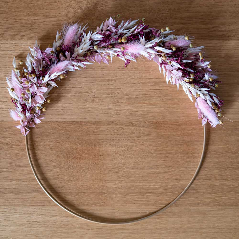 Flowrette kit couronne murale Java fleurs séchées cercle 30 cm